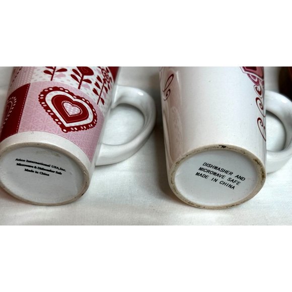 Full of Love Hearts His and Hers Ceramic Coffee Tea Cup with Handle Atico Two - Picture 6 of 7